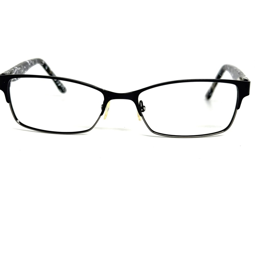 BCBGMAXAZRIA Brynn Eyeglass Frames Black Marbled Rectangular 54-17-135 CV-BRYNN